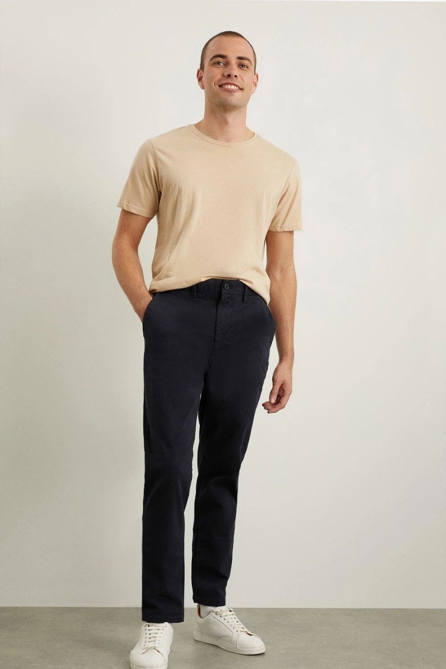 Chinos * | Burton Skinny Fit Chino Trousers Navy