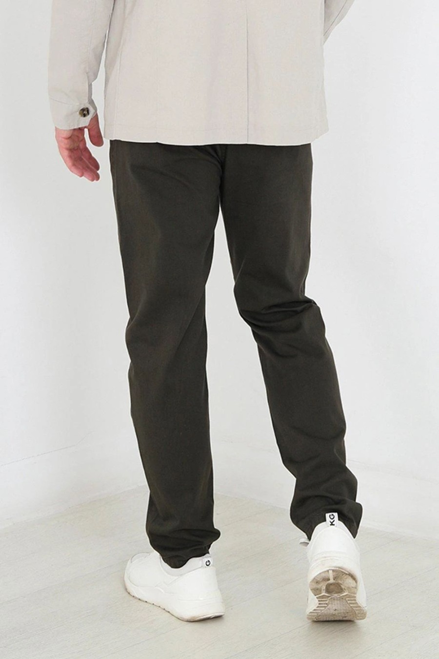 Chinos * | Brave Soul 'Armstrong' Cotton Chino Trousers Khaki