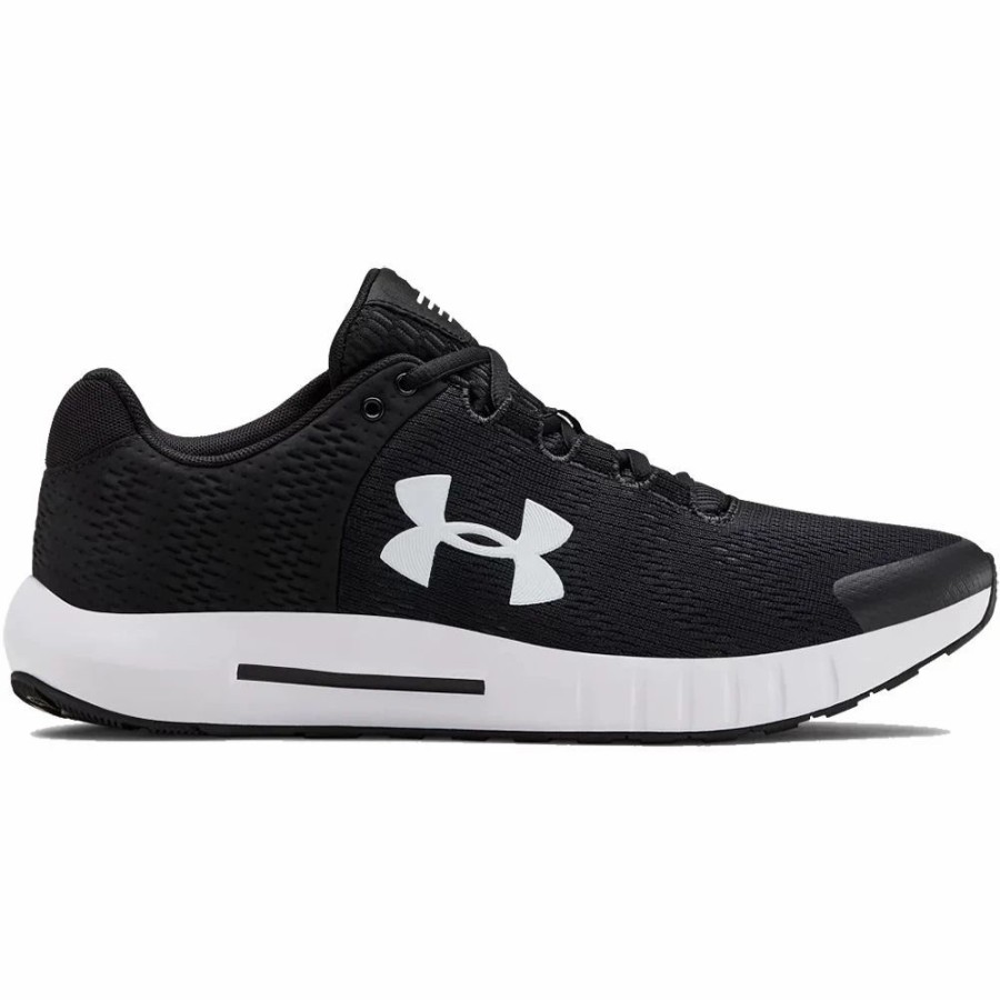 Shoes * | Under Armour Mens Ua Micro G Pursuit Bp Running Shoes Black White Lime