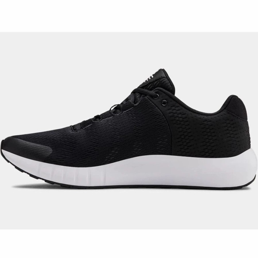 Shoes * | Under Armour Mens Ua Micro G Pursuit Bp Running Shoes Black White Lime