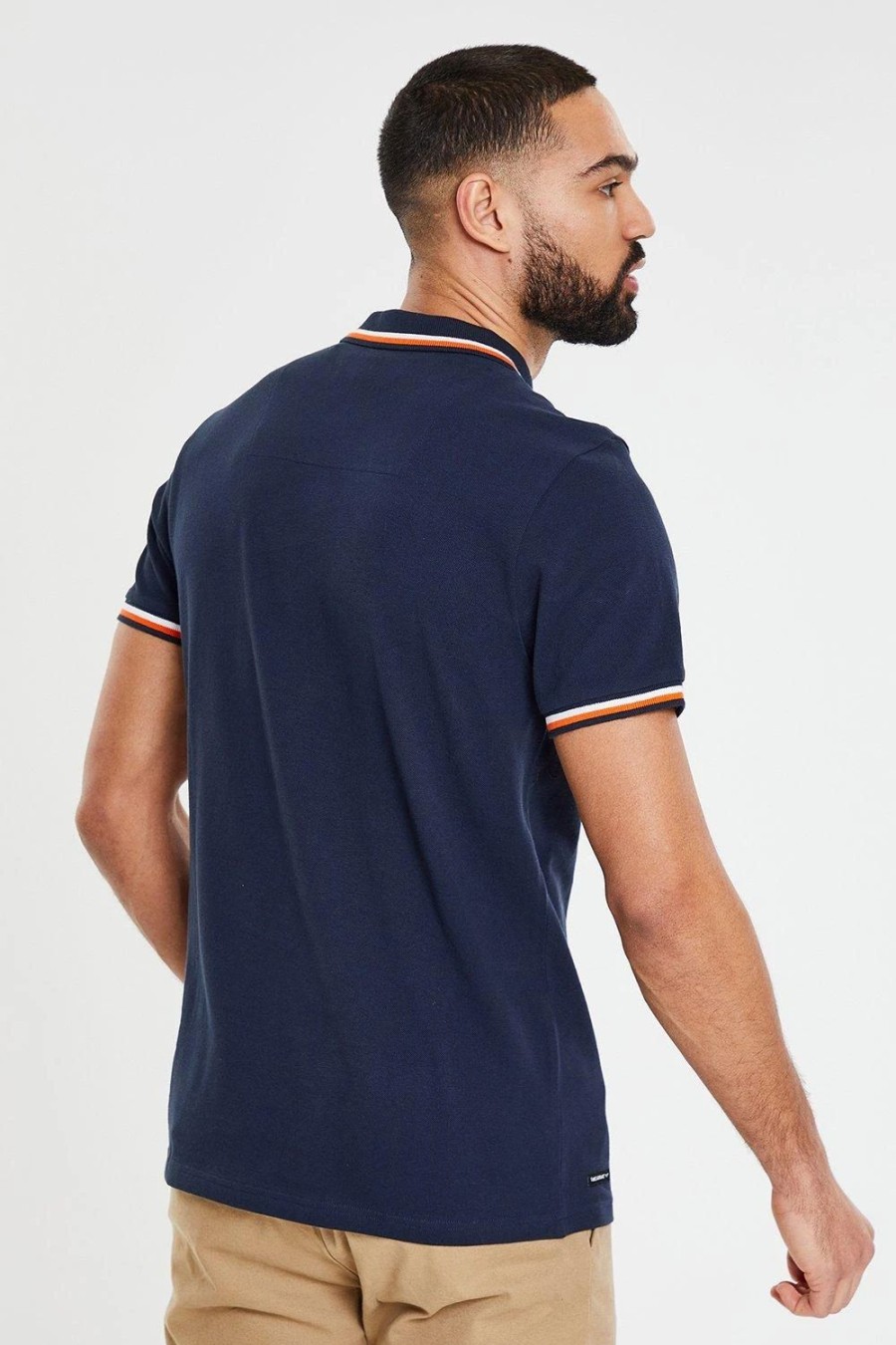 Polo Shirts * | Threadbare 'Power' Cotton Pique Polo Shirt Blue