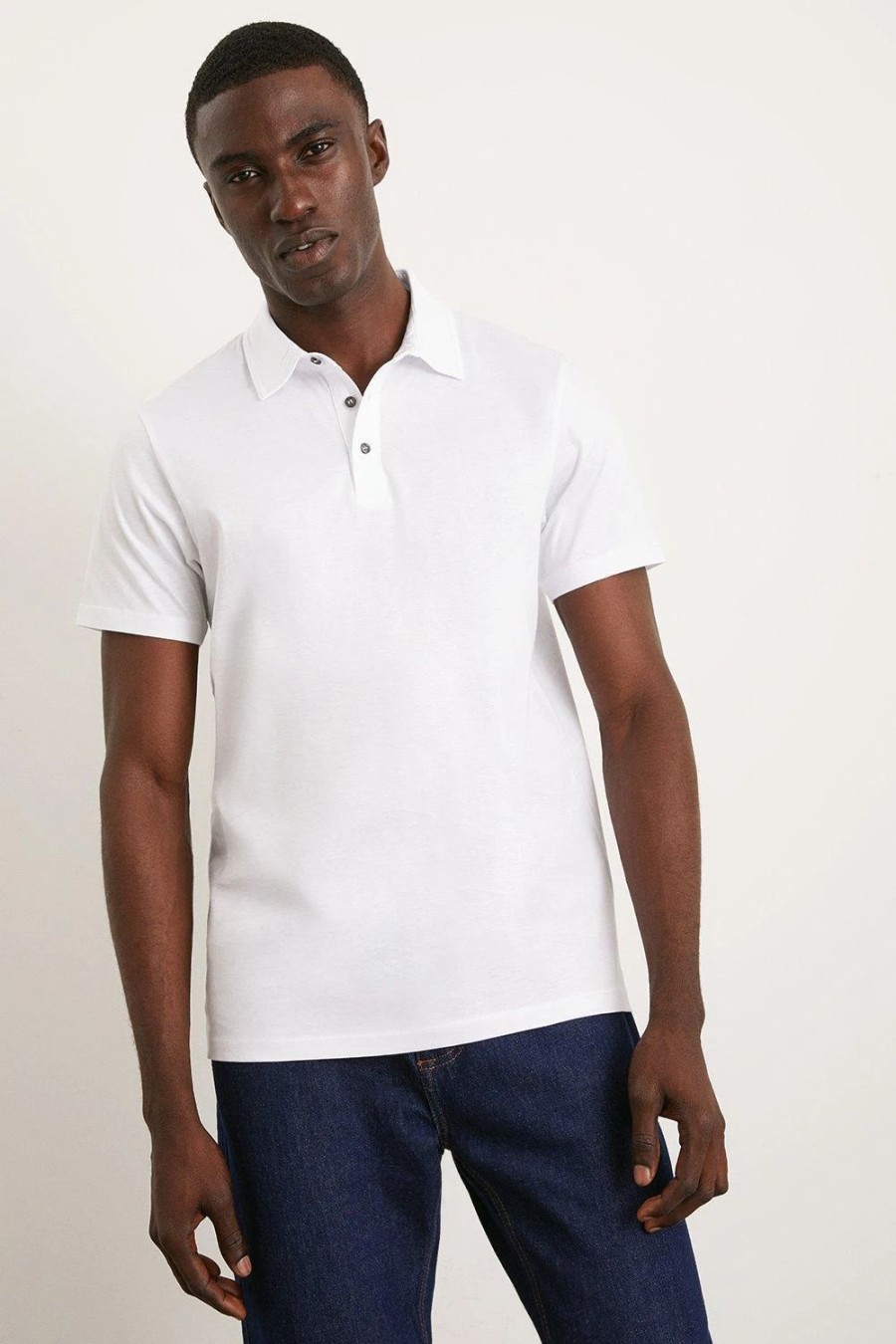 Polo Shirts * | Burton Premium Mercerised Cotton Polo Shirt White