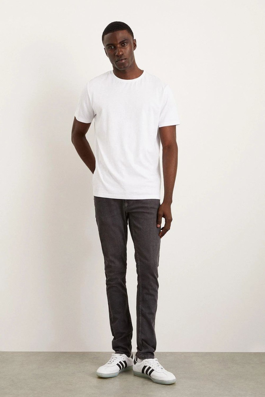 Jeans * | Burton Skinny Dark Jeans Grey