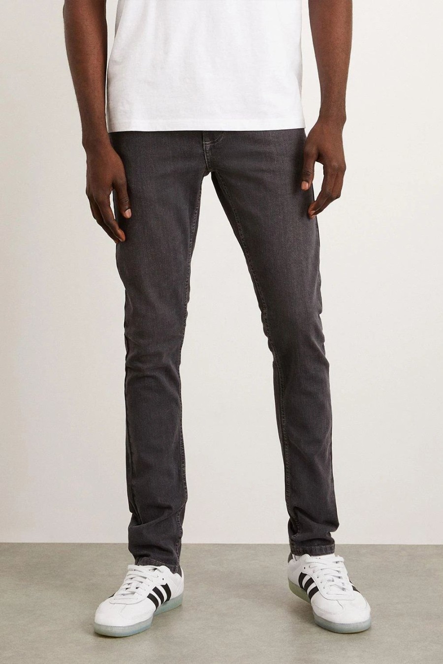 Jeans * | Burton Skinny Dark Jeans Grey