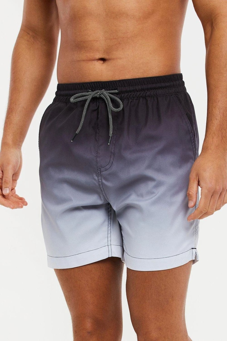 Swim Shorts * | Threadbare 'Utara' Dip-Dye Swim Shorts Grey