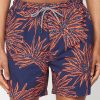 Swim Shorts * | Racing Green Burst Print Swimshort Orange