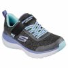 Shoes * | Skechers Girls Ultra Groove Aqua Jumper Slip On Trainers Black/Aqua