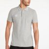 Polo Shirts * | Umbro Basic Pique Polo Shirt Grey