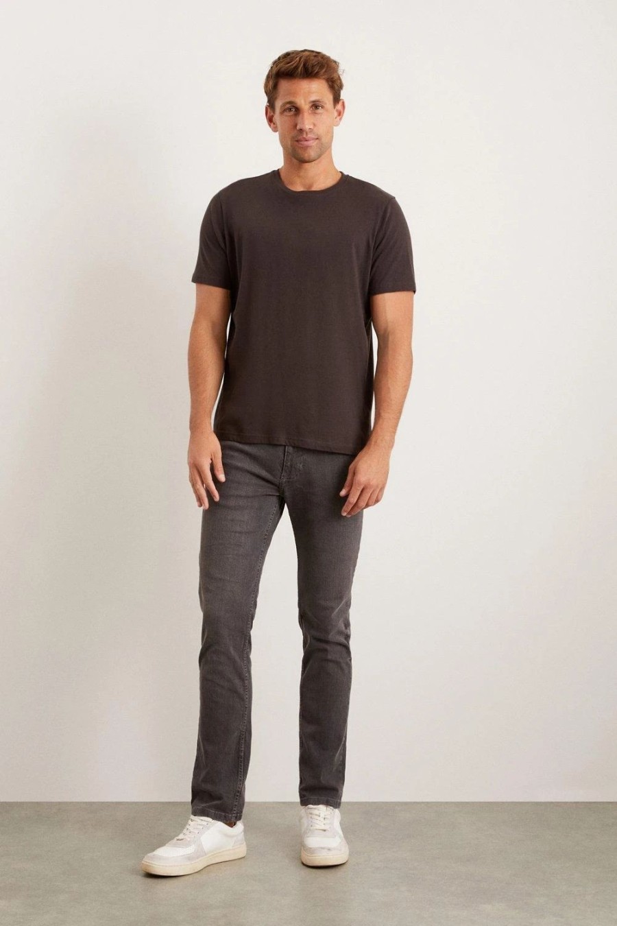 Jeans * | Burton Slim Fit Dark Jeans Grey