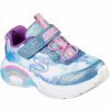 Shoes * | Skechers Girls S Lights Rainbow Racers Sporty Trainers Blue