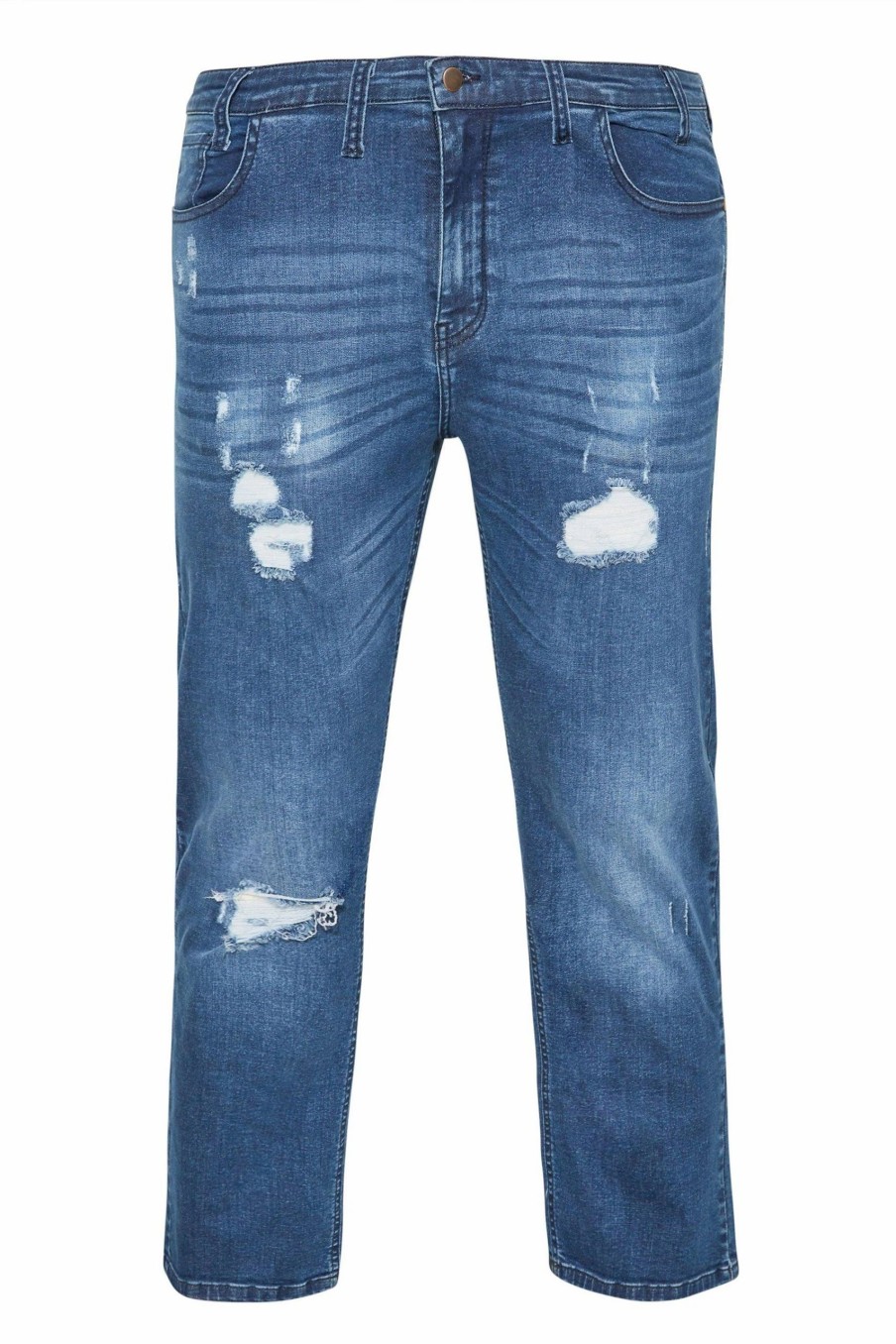 Jeans * | Badrhino Ripped Jeans Blue