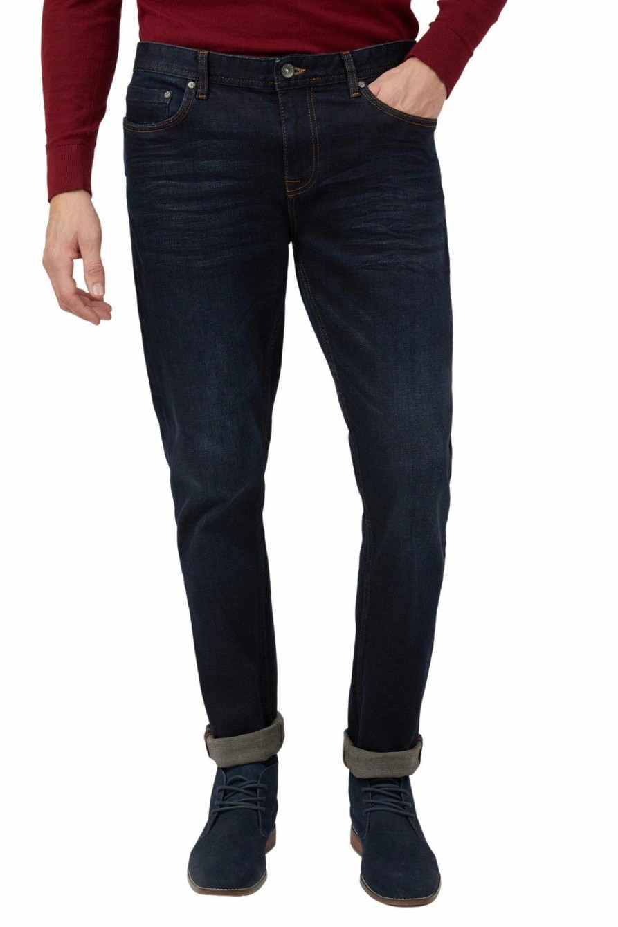 Jeans * | Jeff Banks Vintage Wash Straight Leg Jean Blue