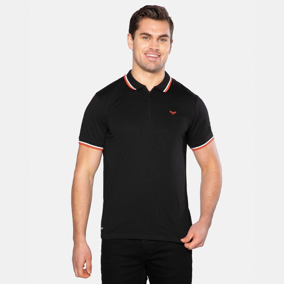 Polo Shirts * | Threadbare 3 Pack Cotton 'Tay' Polo Shirts Black