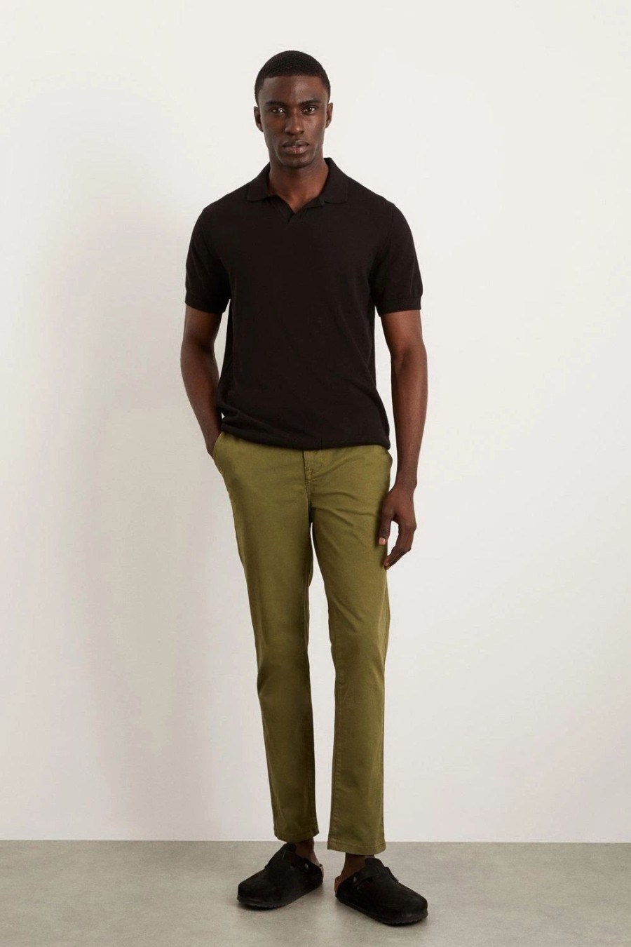 Chinos * | Burton Slim Fit Chino Trousers Khaki