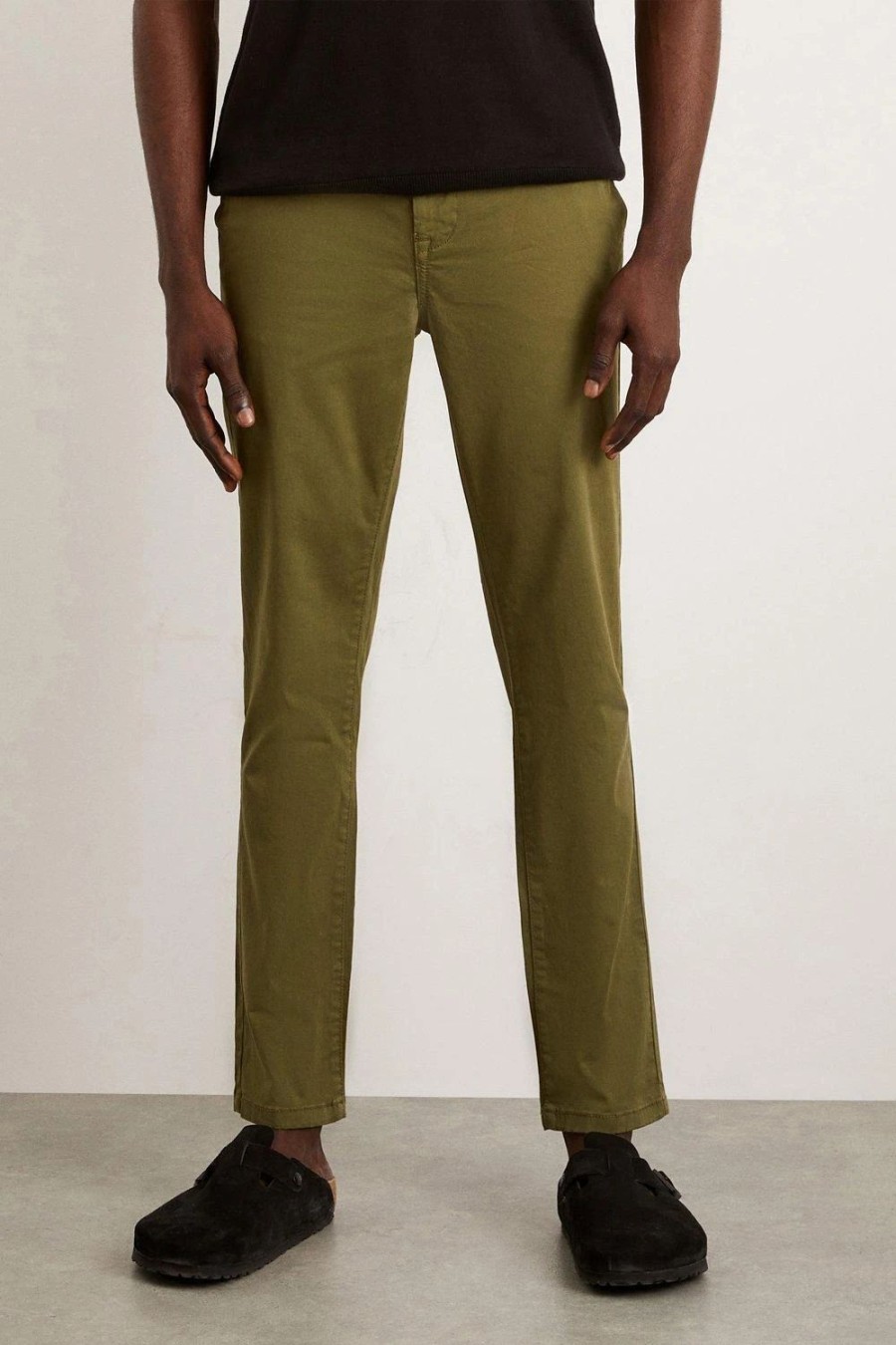 Chinos * | Burton Slim Fit Chino Trousers Khaki