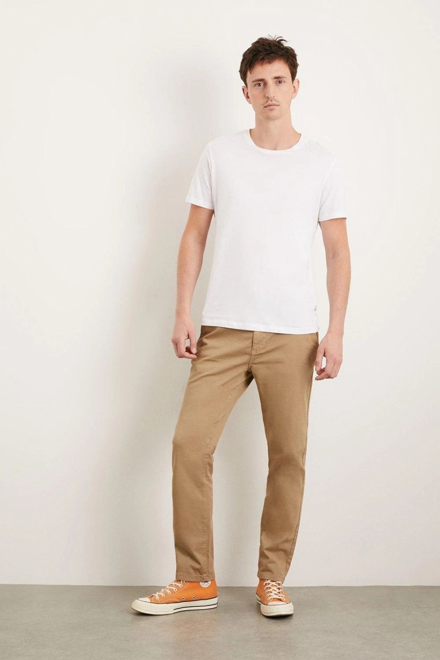 Chinos * | Burton Slim Fit Stone Chino Trousers Beige