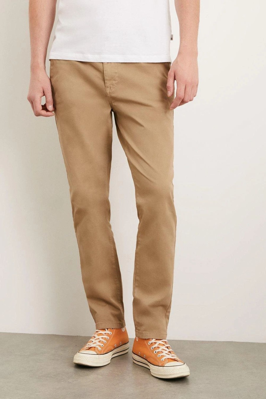 Chinos * | Burton Slim Fit Stone Chino Trousers Beige