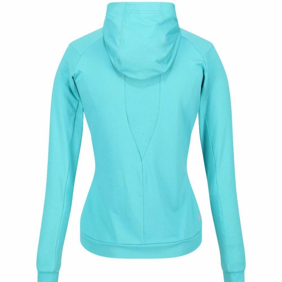 Hoodies * | Regatta Womens Cuba Ii Extol Stretch Full Zip Jumper Neon Peach