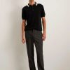 Polo Shirts * | Burton Collar Detail Knitted Polo Black