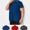 Polo Shirts * | Badrhino 3 Pack Men'S Polo Shirts Blue