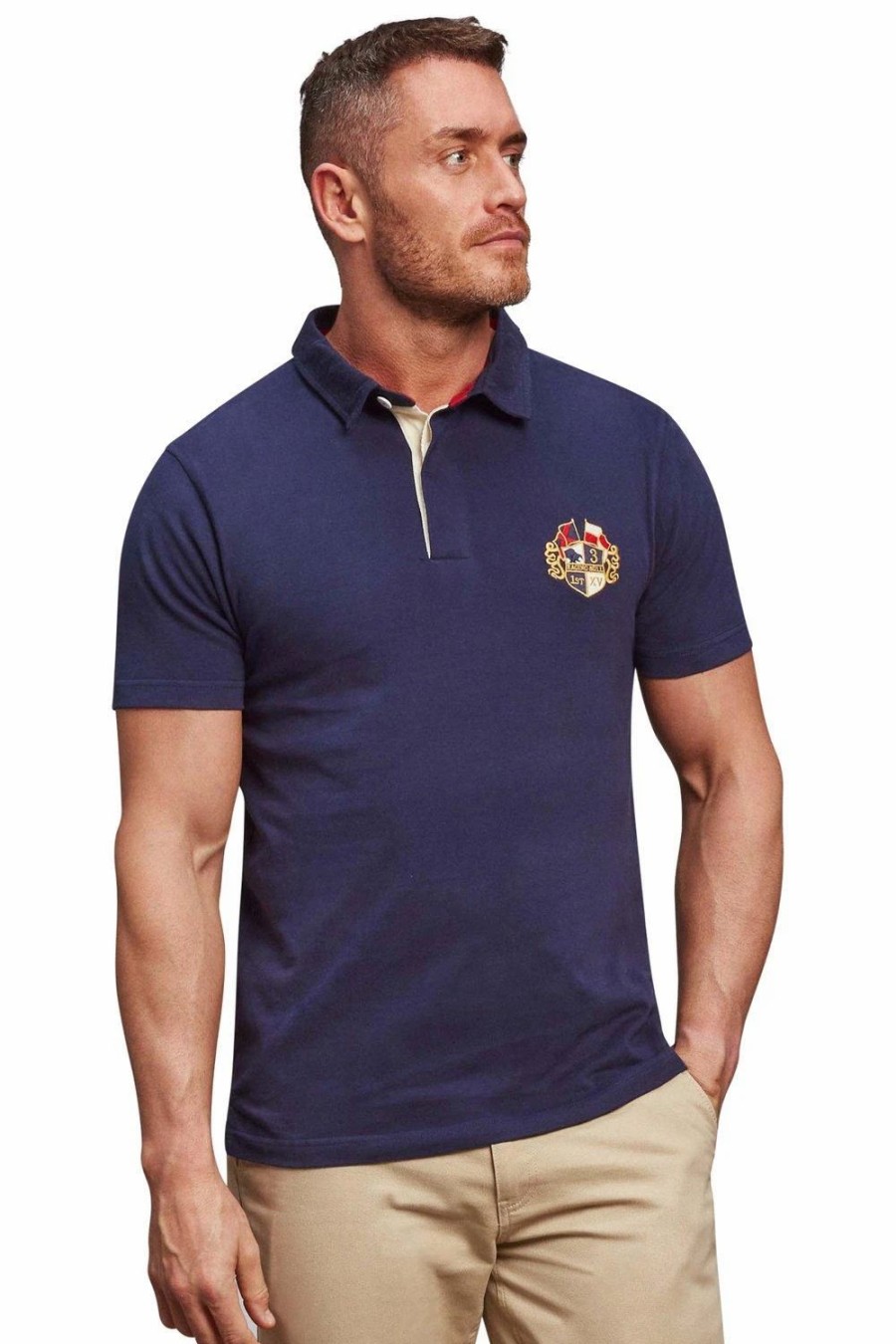 Polo Shirts * | Raging Bull Short Sleeve Classic Rugby Navy