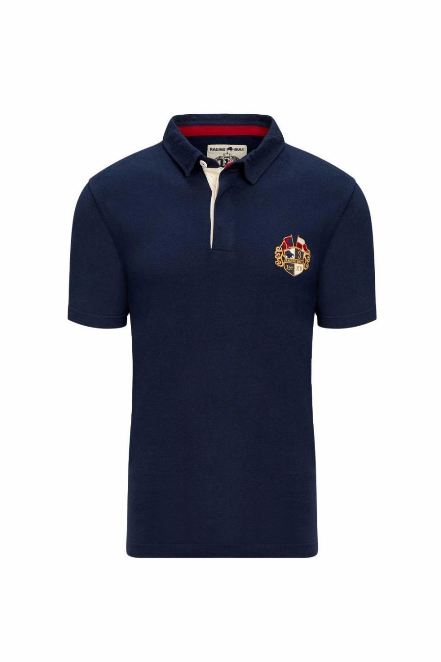 Polo Shirts * | Raging Bull Short Sleeve Classic Rugby Navy