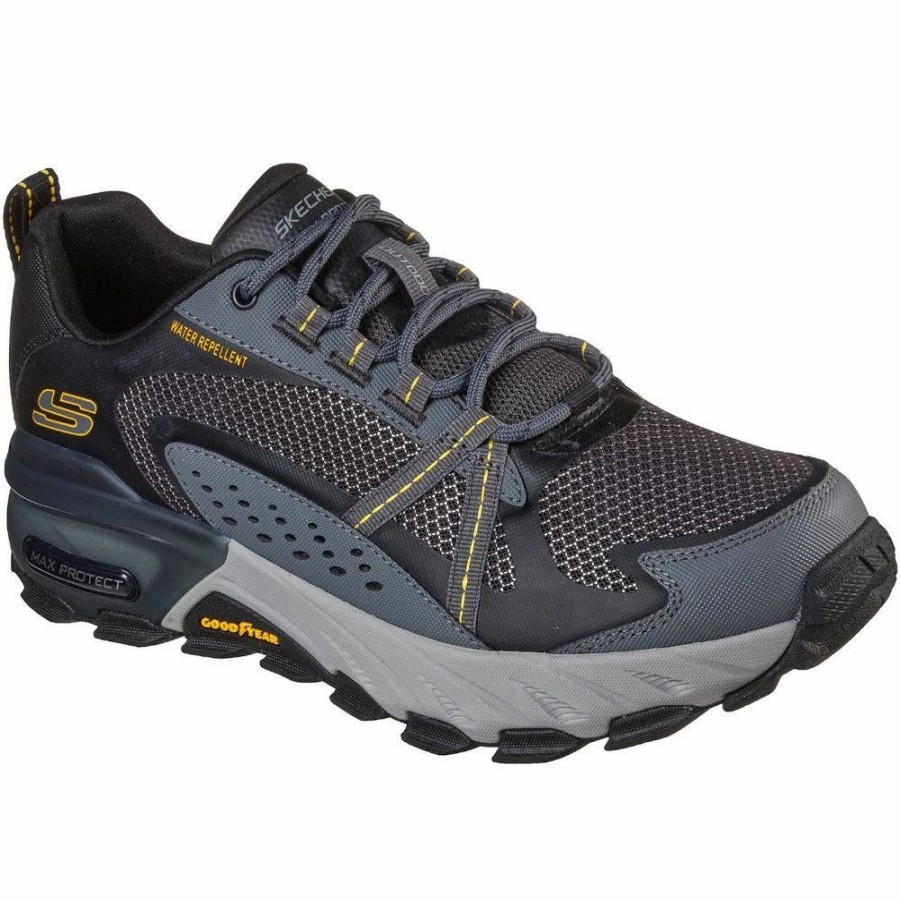 Shoes * | Skechers Mens Max Protect Lace Up Memory Foam Trainers Shoes