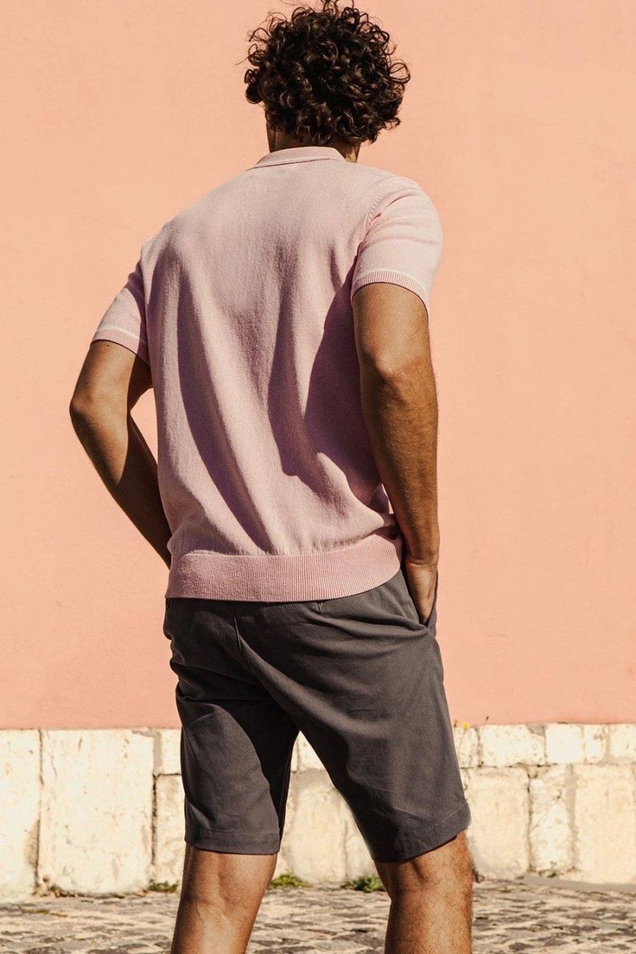 Polo Shirts * | Threadbare 'Clarendon' Cotton Rich Short Sleeved Knitted Polo Pink