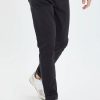 Chinos * | Threadbare Marley' Cotton Twill Chino Trousers With Stretch Black