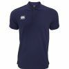 Polo Shirts * | Canterbury Waimak Short Sleeve Pique Polo Shirt Navy