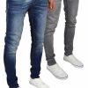 Jeans * | Duck And Cover Tranfold Slim Jeans (Pack Of 2) Grey