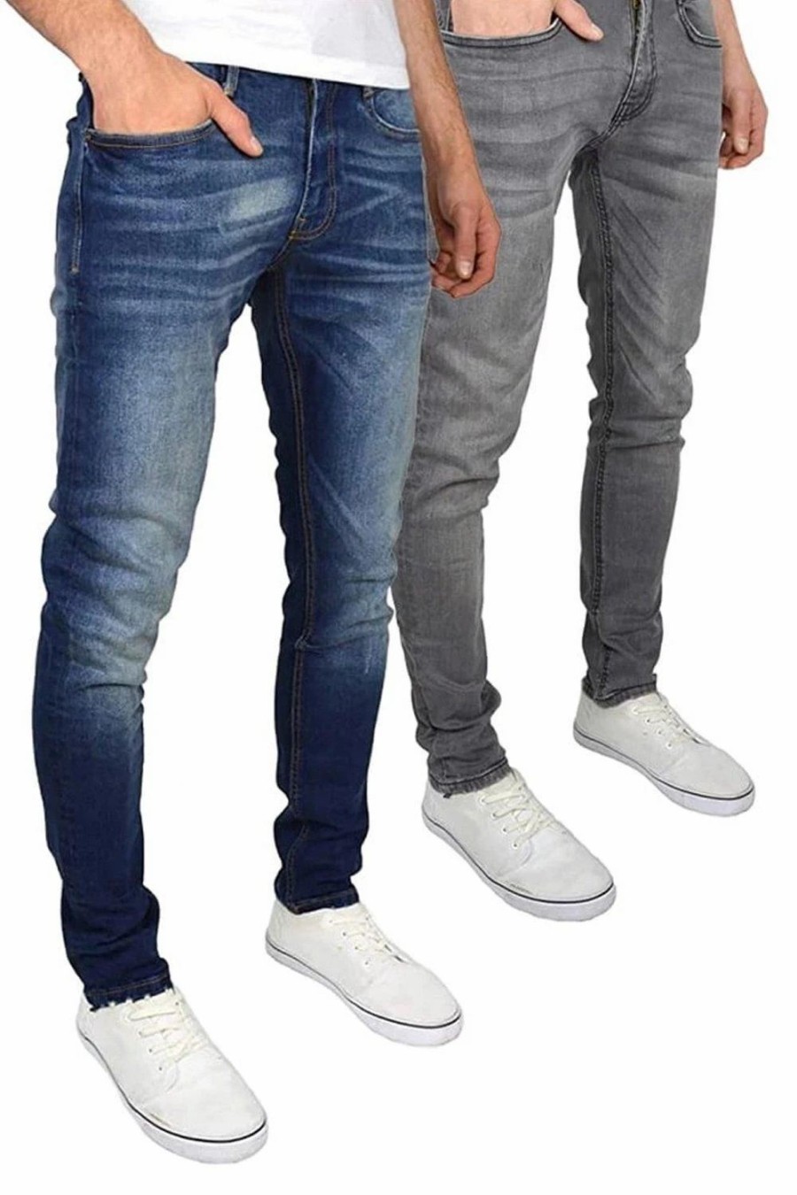 Jeans * | Duck And Cover Tranfold Slim Jeans (Pack Of 2) Grey