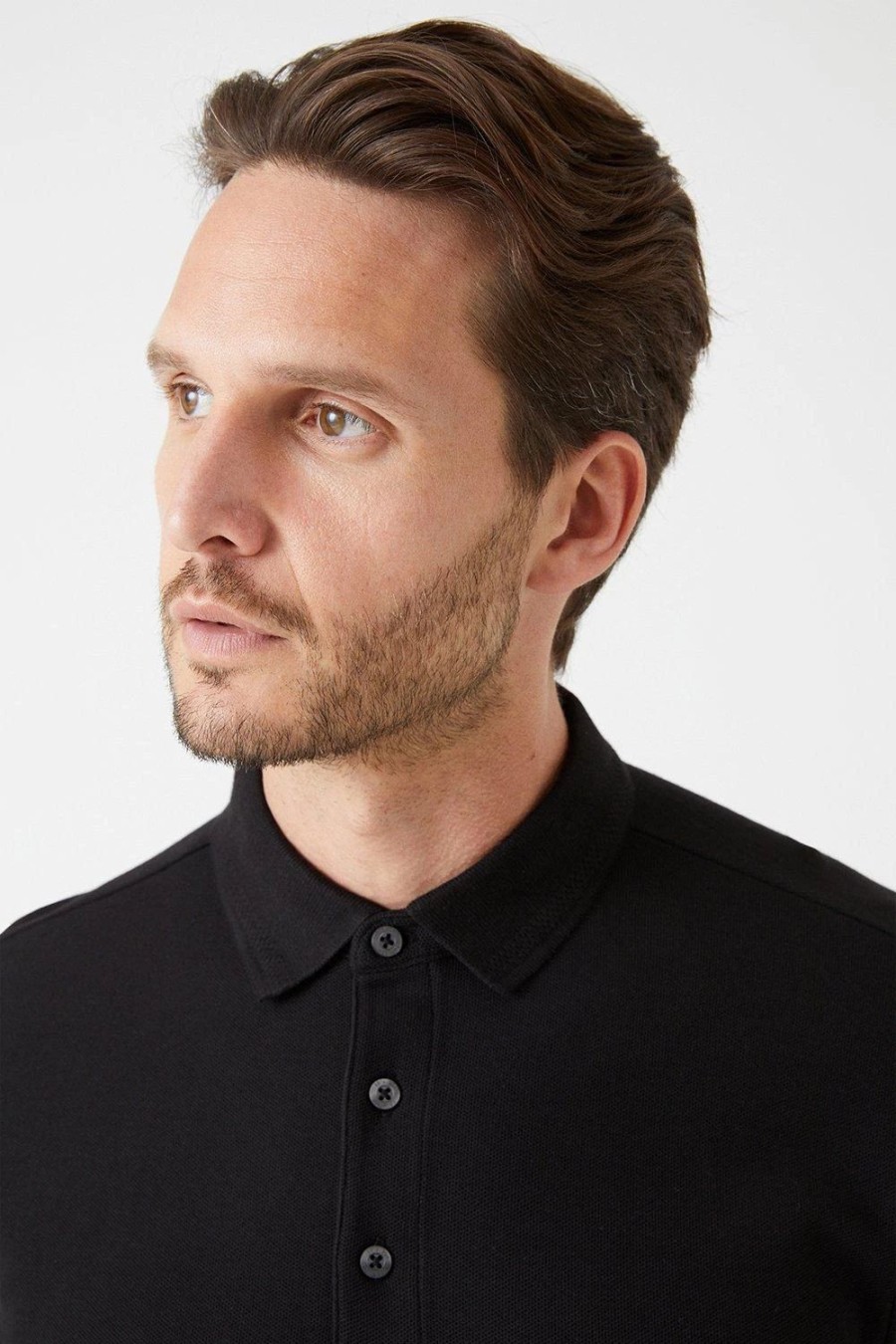 Polo Shirts * | Burton Pique Polo Shirt Black