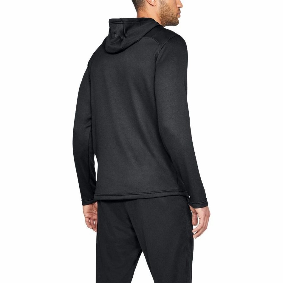 Hoodies * | Under Armour Mens Mk1 Terry Graphic Lightweight Running Hoodie Sweater Black