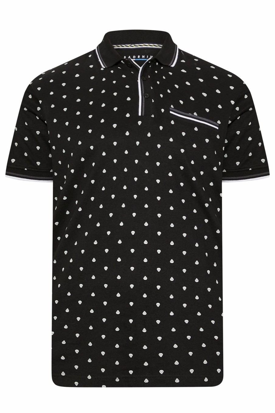 Polo Shirts * | Badrhino Mens Polo Shirt Black