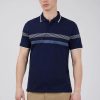 Polo Shirts * | Hammond & Co Striped Polo Blue