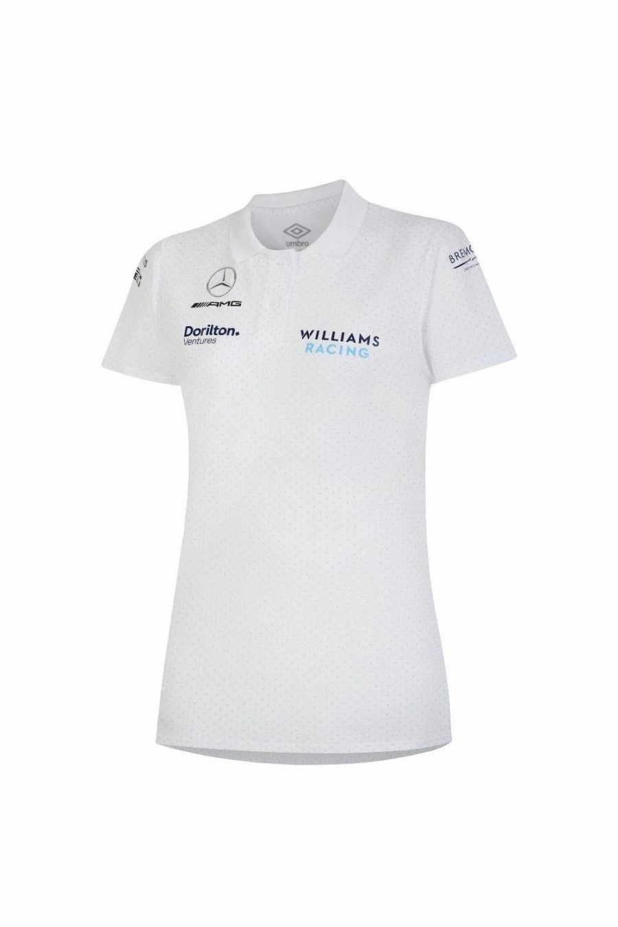 Polo Shirts * | Umbro Williams Off Track Cvc Media Polo White