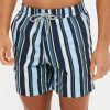 Swim Shorts * | Threadbare 'Bonito' Vertical Stripe Print Swim Shorts Blue