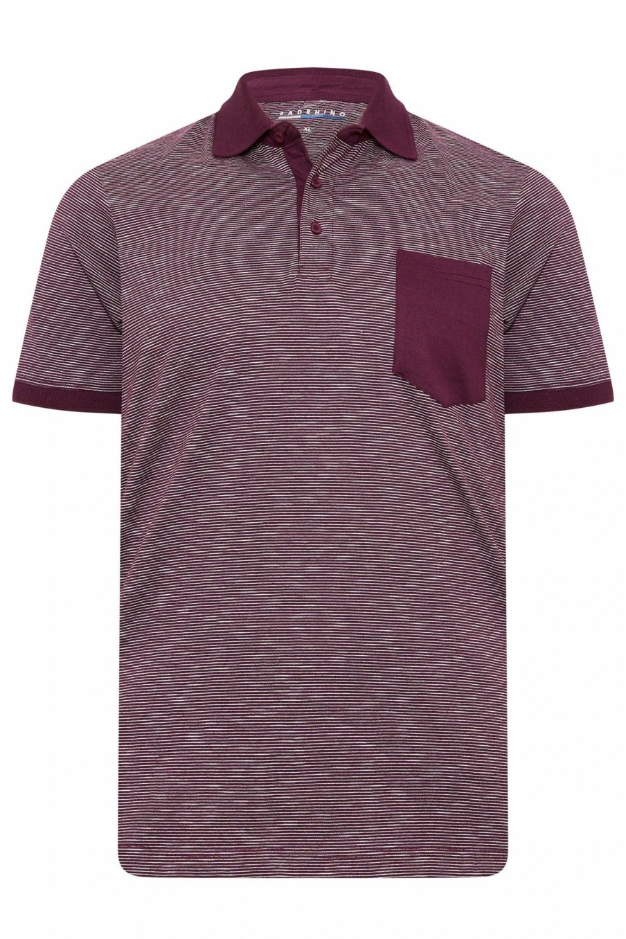 Polo Shirts * | Badrhino Stripe Polo Shirt Red