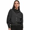 Hoodies * | Cotton Addict Womens Nylon Crinkle Hooded Batwing Jacket