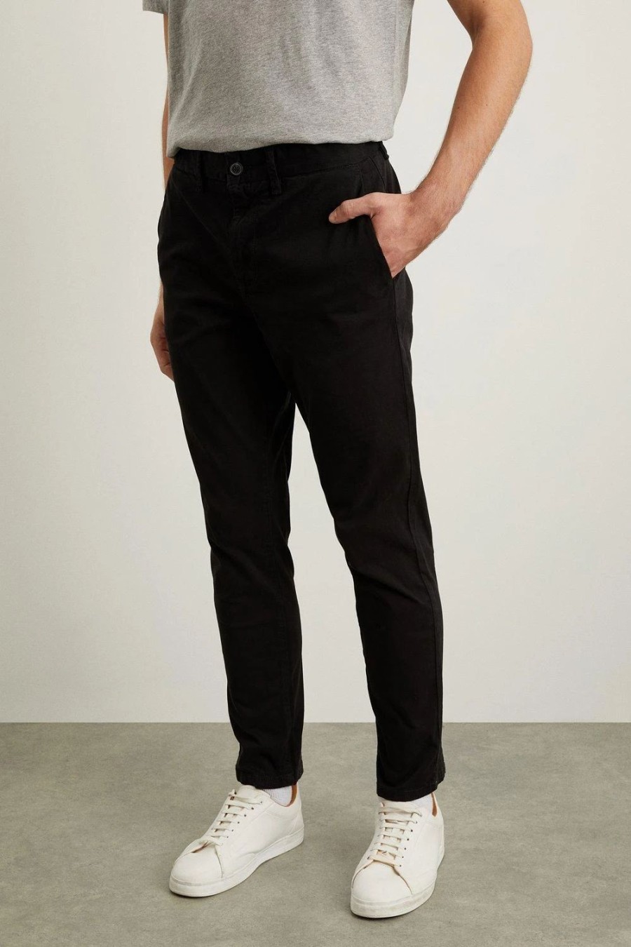 Chinos * | Burton Slim Fit Chino Trousers Black