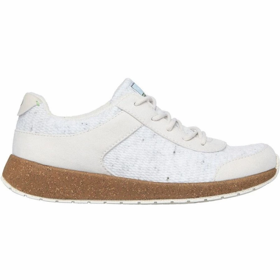 Shoes * | Skechers Womens Bobs Earth New Love Lace Up Sports Shoes Off White