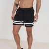 Swim Shorts * | Brave Soul 'Rios' Contrast Stripe Swim Shorts Black