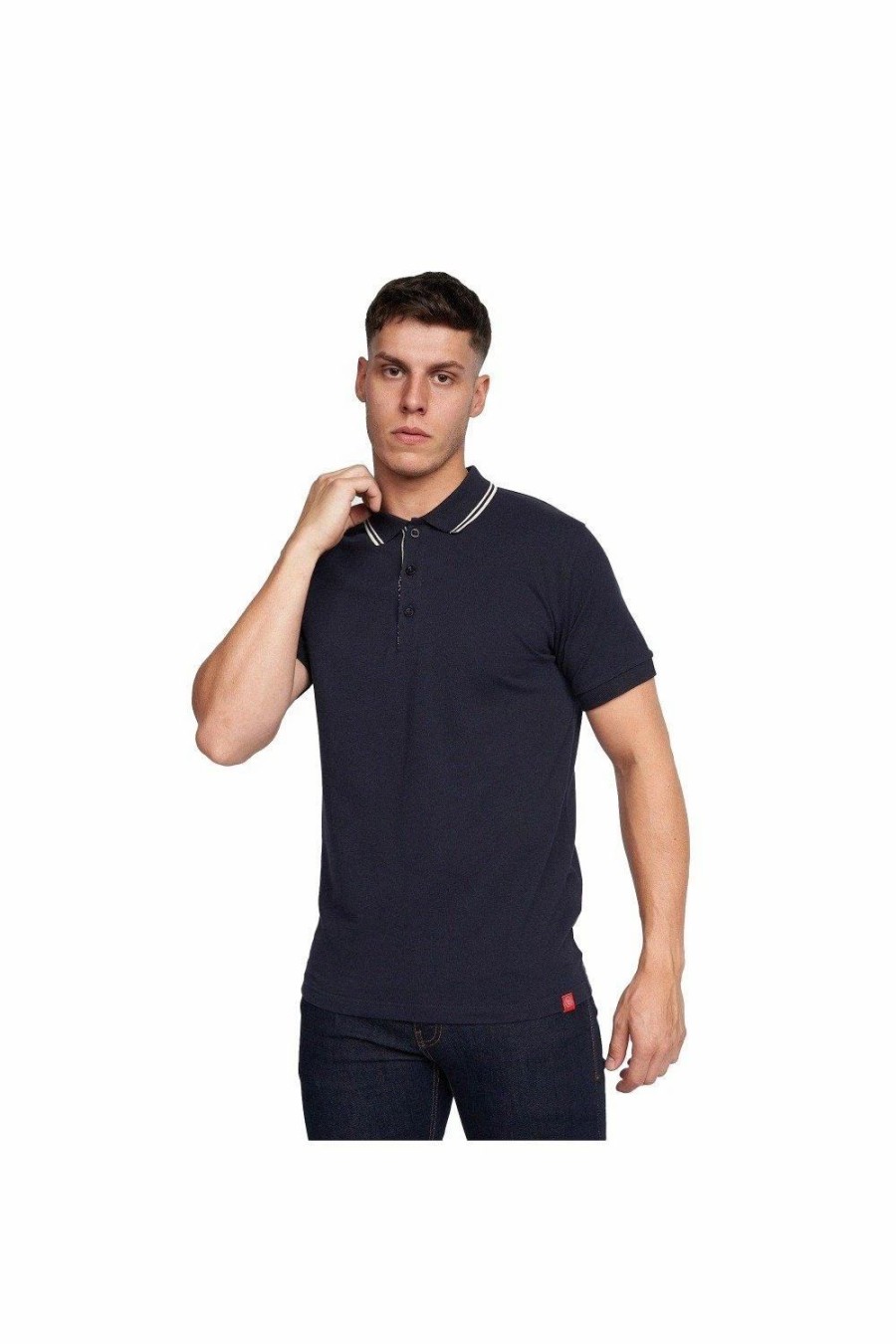 Polo Shirts * | Duck And Cover Samtra Polo Shirt Navy