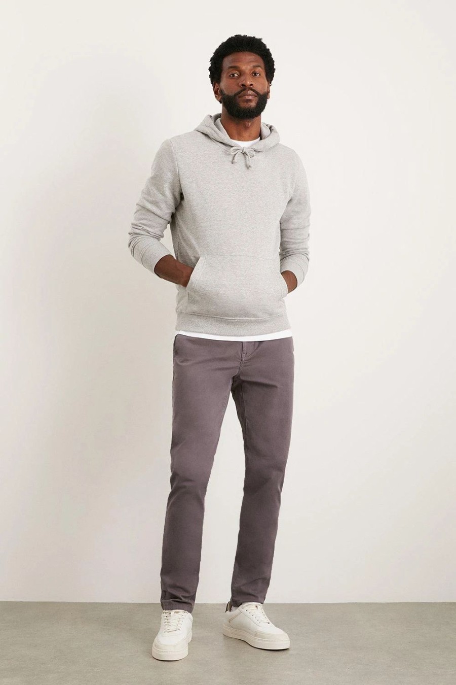 Chinos * | Burton Slim Fit Charcoal Chino Trousers Grey