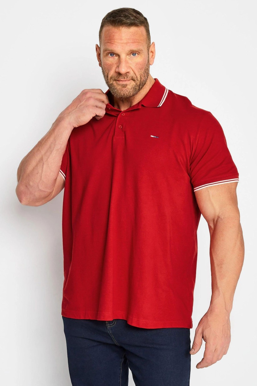 Polo Shirts * | Badrhino Short Sleeve Polo Shirt Red