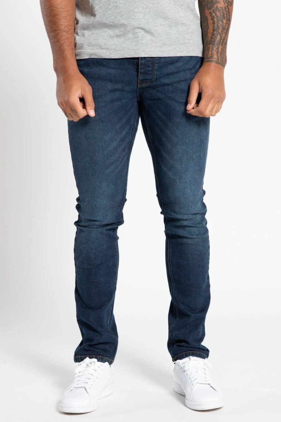 Jeans * | French Connection Cotton Slim Fit Stretch Jeans Blue