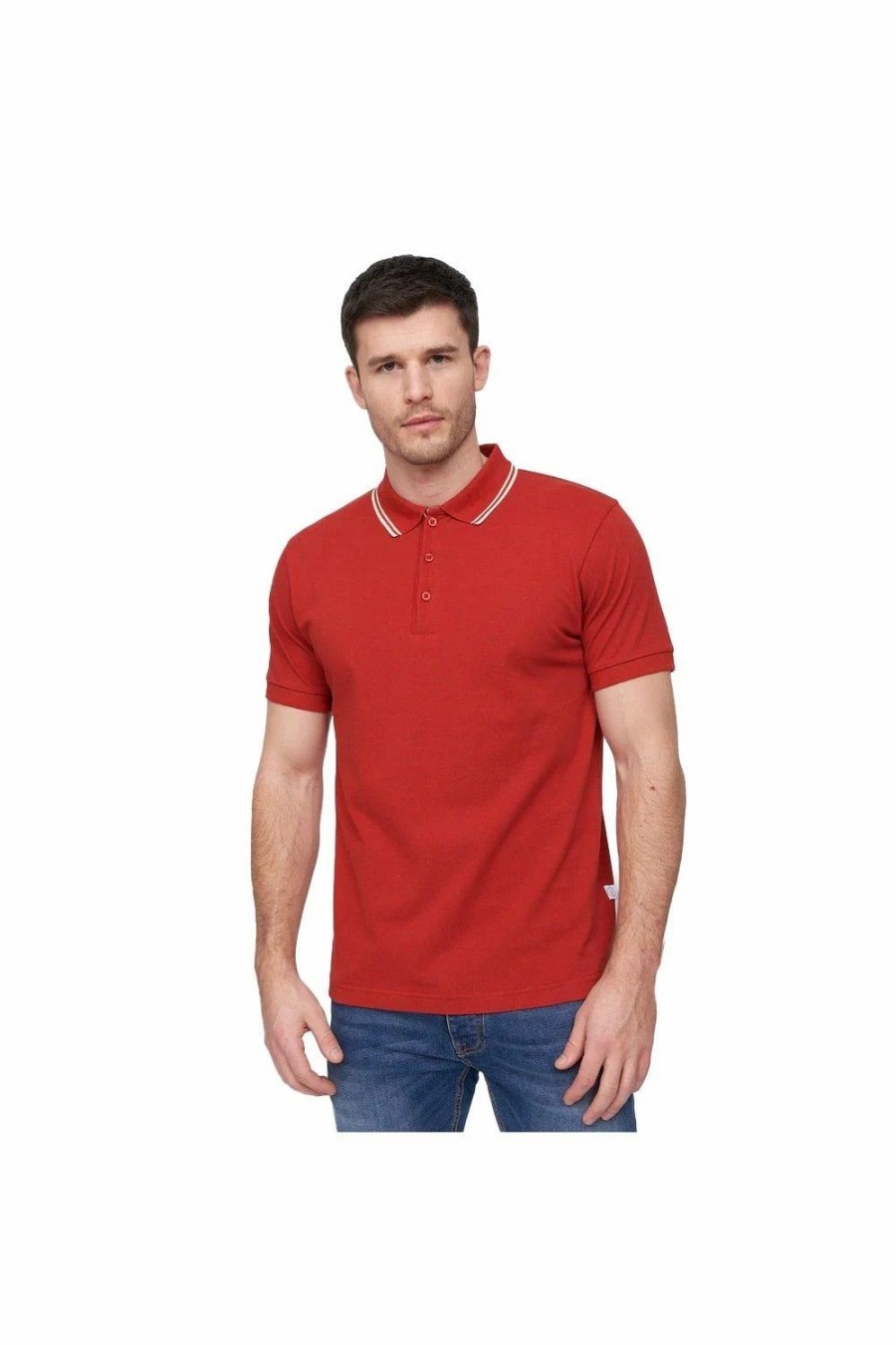 Polo Shirts * | Duck And Cover Samtrase Polo Shirt Red