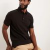 Polo Shirts * | Burton Embroidered Pique Polo Shirt Black