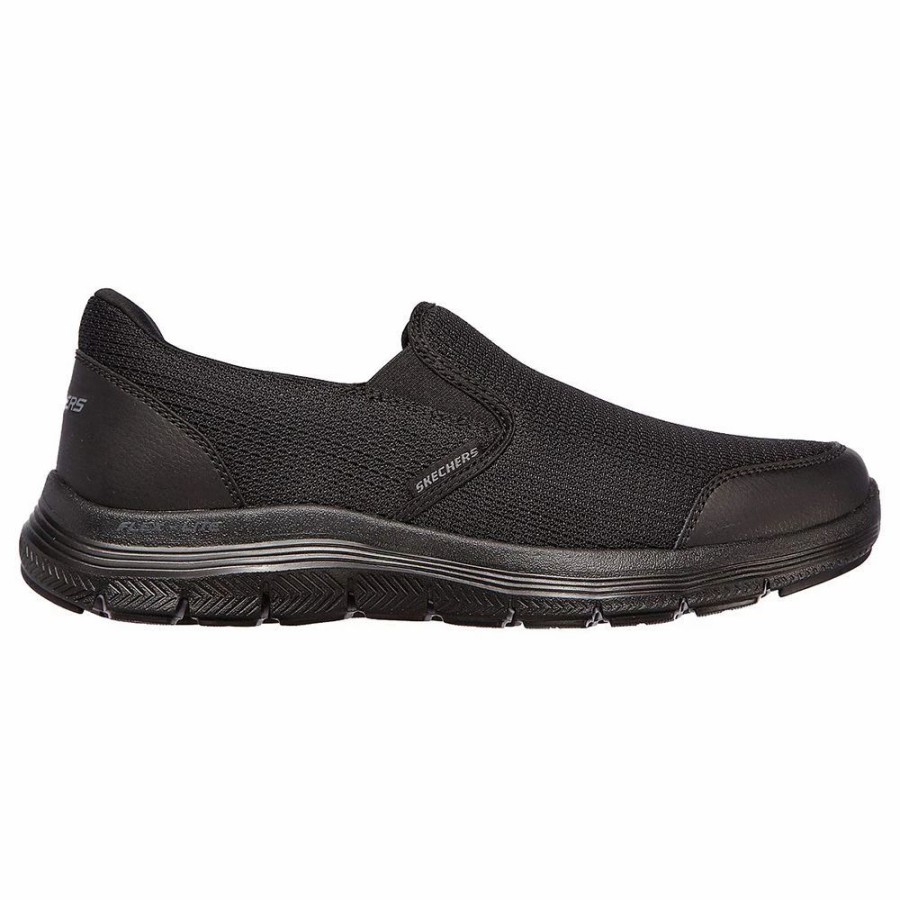 Shoes * | Skechers Mens Flex Advantage 4.0 Tuscan Slip On Trainers Black